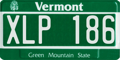 VT license plate XLP186