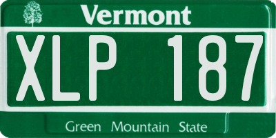 VT license plate XLP187