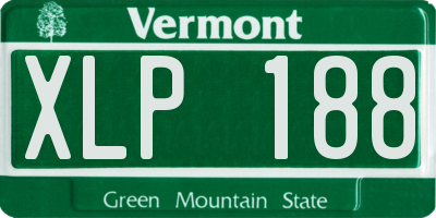 VT license plate XLP188