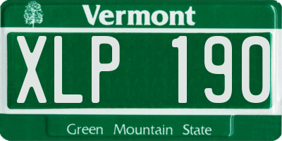 VT license plate XLP190