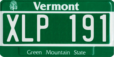 VT license plate XLP191