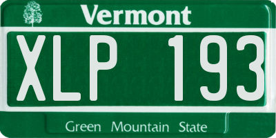 VT license plate XLP193
