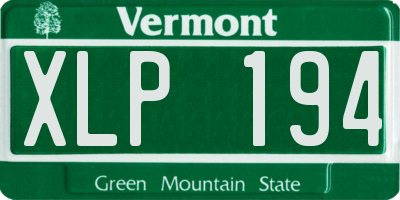VT license plate XLP194