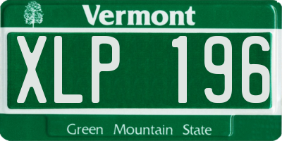 VT license plate XLP196