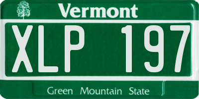 VT license plate XLP197