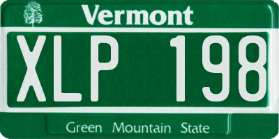 VT license plate XLP198