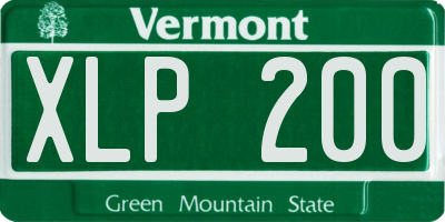 VT license plate XLP200