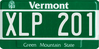 VT license plate XLP201