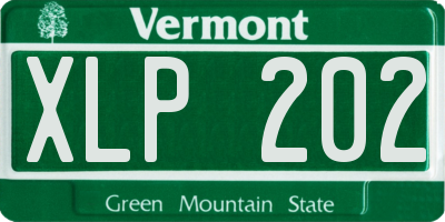 VT license plate XLP202