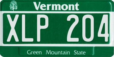 VT license plate XLP204