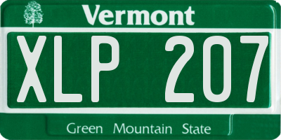 VT license plate XLP207