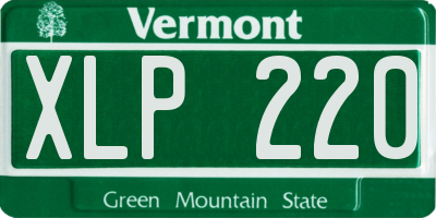 VT license plate XLP220