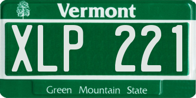 VT license plate XLP221