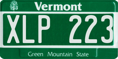 VT license plate XLP223