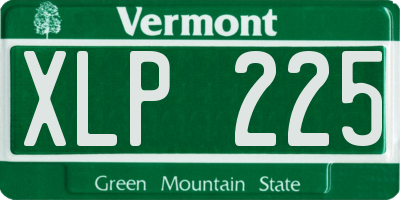 VT license plate XLP225