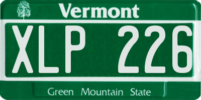 VT license plate XLP226