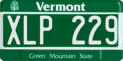 VT license plate XLP229
