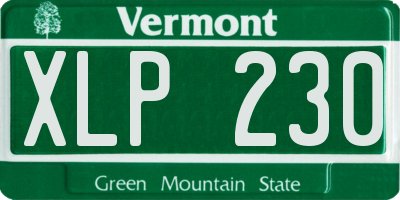 VT license plate XLP230