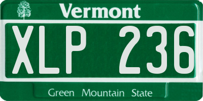 VT license plate XLP236