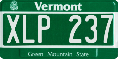 VT license plate XLP237