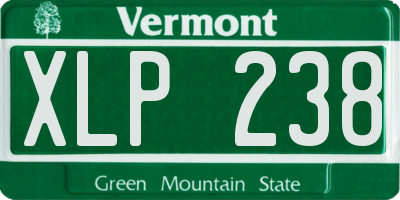 VT license plate XLP238