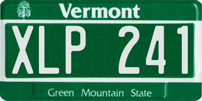 VT license plate XLP241