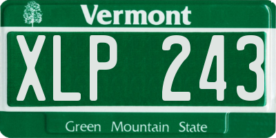 VT license plate XLP243