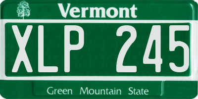 VT license plate XLP245