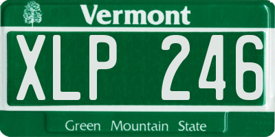 VT license plate XLP246