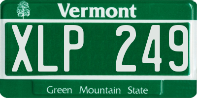 VT license plate XLP249