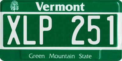 VT license plate XLP251