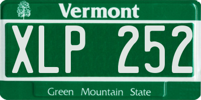 VT license plate XLP252