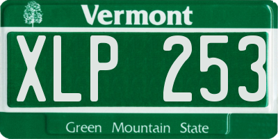 VT license plate XLP253