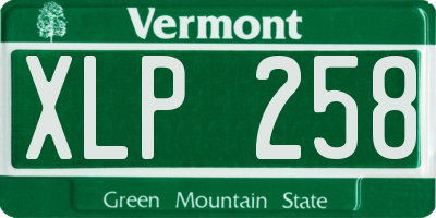 VT license plate XLP258