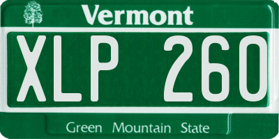 VT license plate XLP260