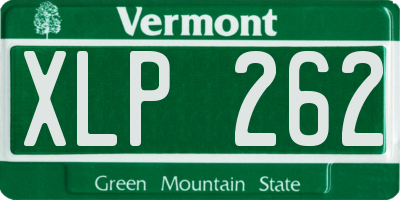 VT license plate XLP262