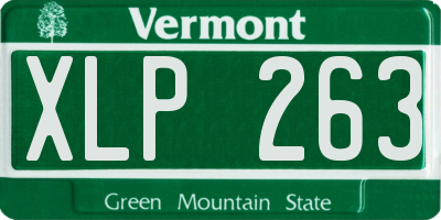 VT license plate XLP263