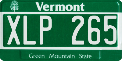 VT license plate XLP265