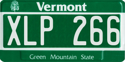 VT license plate XLP266
