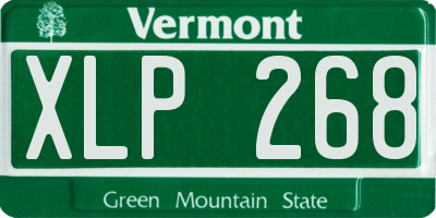 VT license plate XLP268