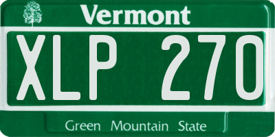 VT license plate XLP270