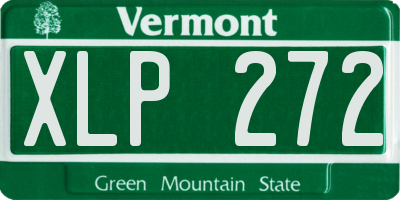 VT license plate XLP272