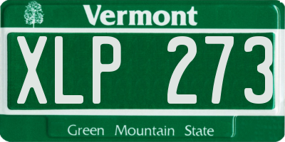 VT license plate XLP273