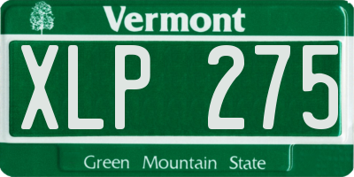 VT license plate XLP275
