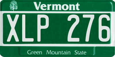 VT license plate XLP276