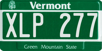 VT license plate XLP277