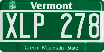 VT license plate XLP278