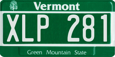 VT license plate XLP281