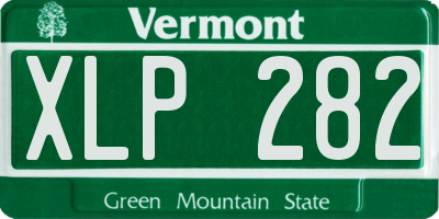 VT license plate XLP282