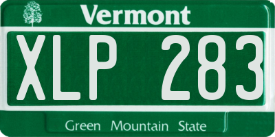 VT license plate XLP283